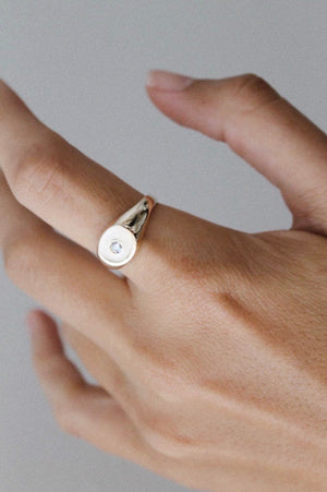Chandra Diamond Insignia Ring