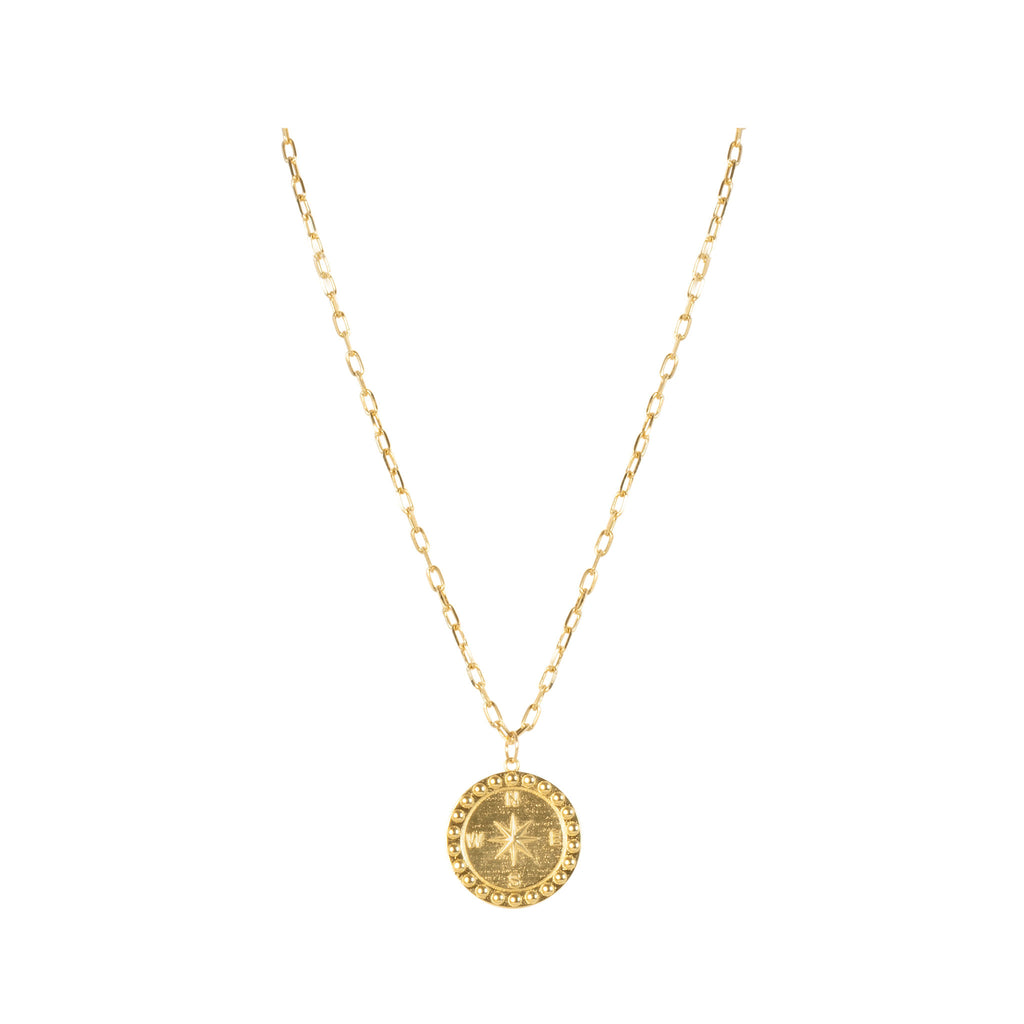 Compass Coin Necklace