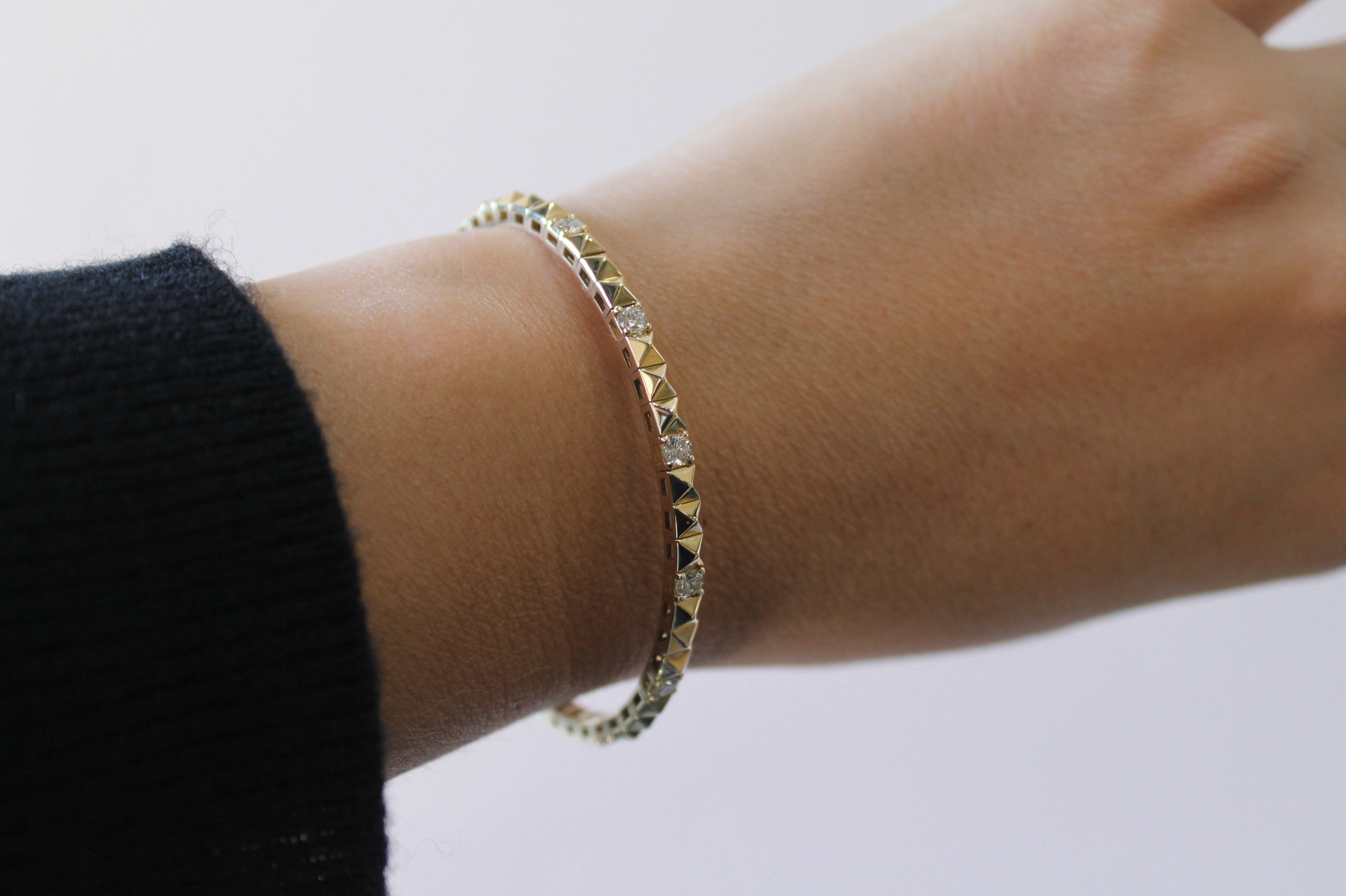 Diamond with Studs Cuff