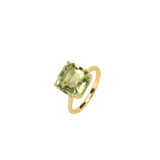 Anillo de amatista verde vert 