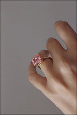 Anillo de morganita rosa 