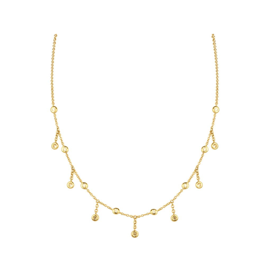 Crissa Diamond Drops Necklace