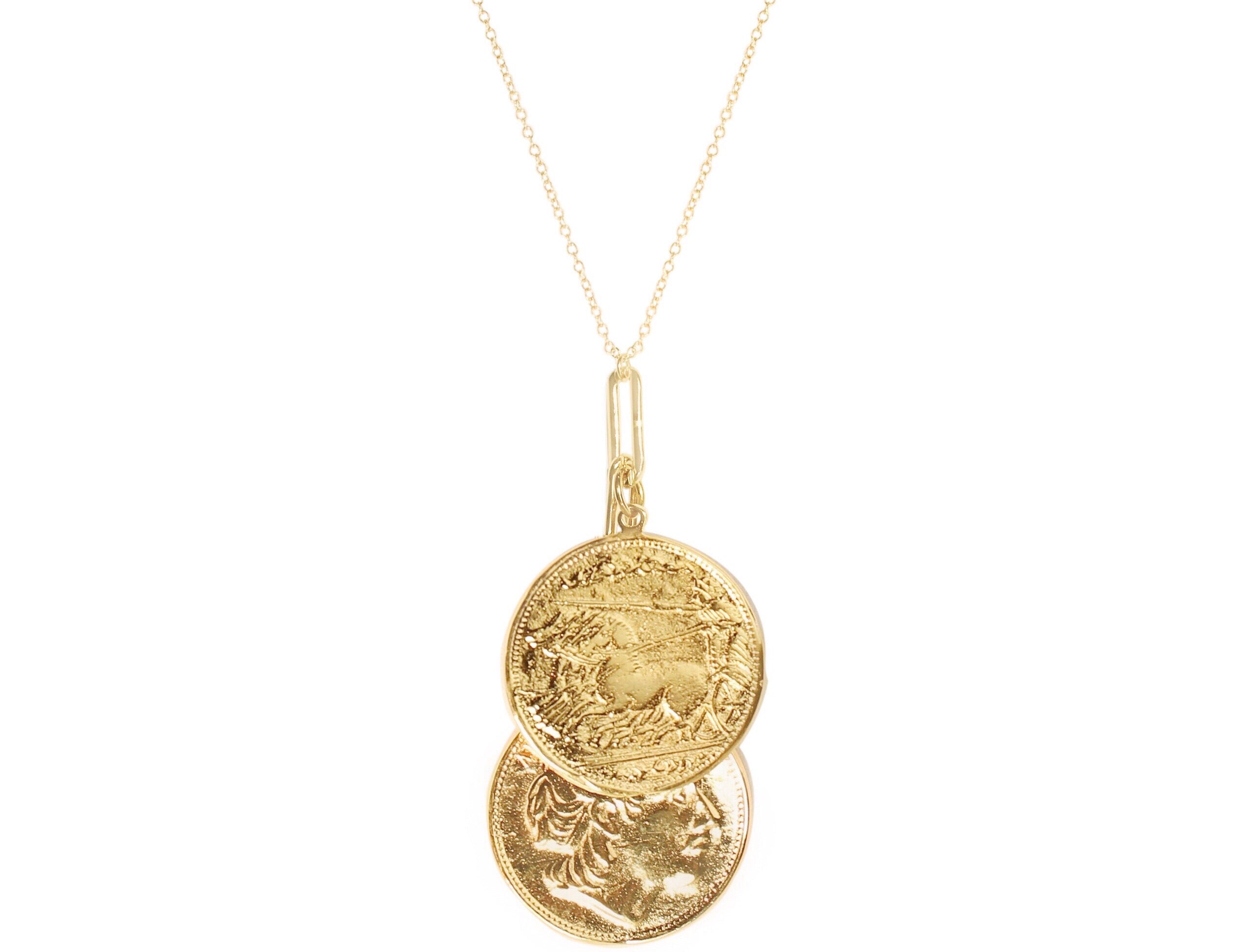 Buy American Coin Treasures Coin Necklace Pendant Double Strand Love Chain–  Genuine Seated Liberty Gold-Layered Coin | Goldtone Saturn Style Chain and  Lobster Claw Clasp | Certificate of Authenticity at Amazon.in